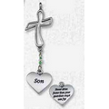 Cross & Heart Car Charm for Son